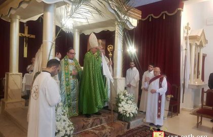 غبطة أبينا البطريرك يحتفل بقداس عيد الشعانين في كنيسة مار بهنام وسارة، الفنار