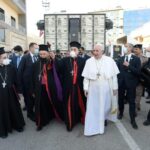 غبطة أبينا البطريرك يستقبل قداسة البابا فرنسيس في كاتدرائية سيّدة النجاة السريانية الكاثوليكية في العراق